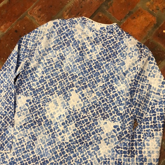 Oscar de la Renta floral button up tunic w/ scroll work szXs - Picture 7 of 12